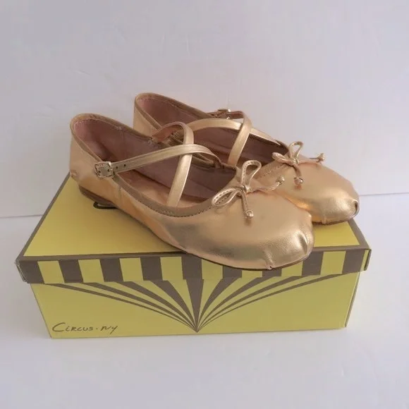 Anthropologie Circus Ny by Sam Edelman Zuri Satin Cross-Strap Ballet Flats 8M - Picture 10 of 16